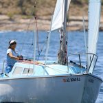 Christina Campo onboard Erica. Photo: Chris Smith